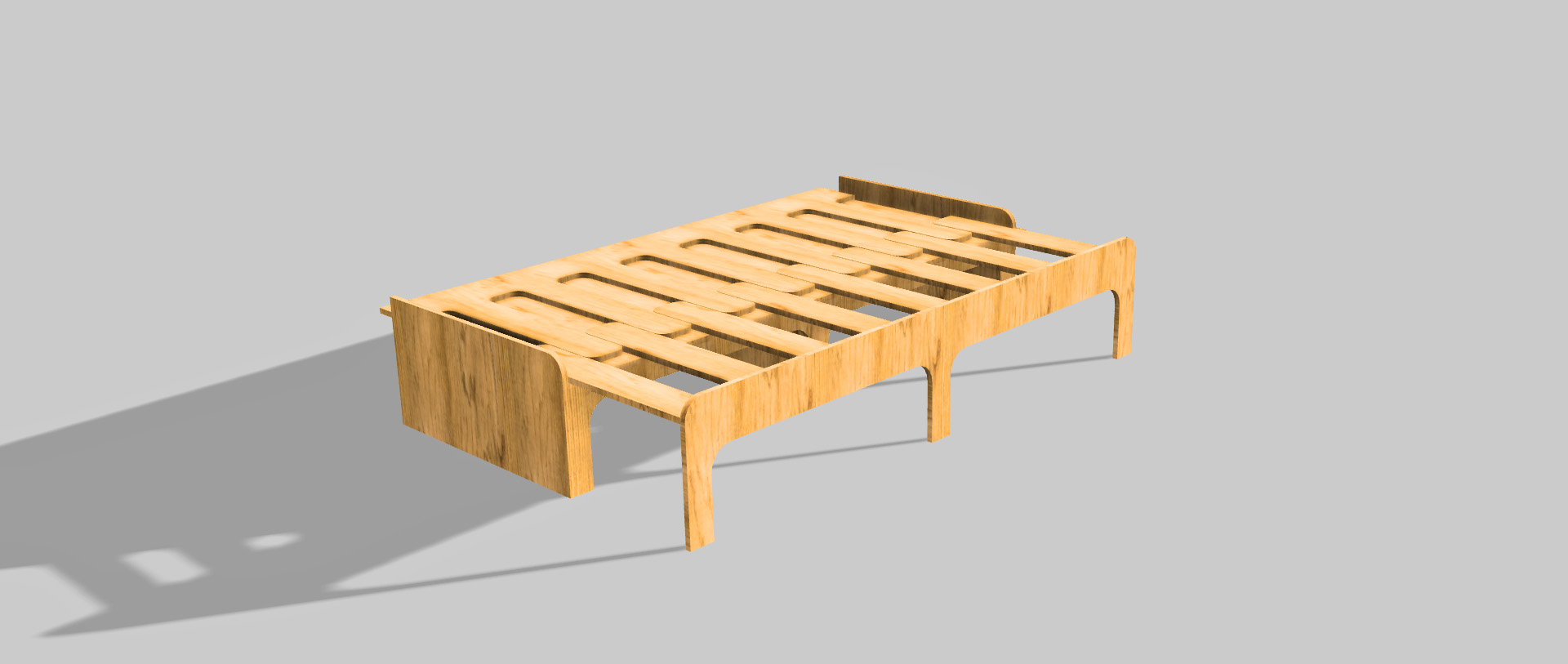 Lit peigne en bois brut